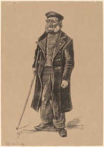 Armenhuisbewoner, staand