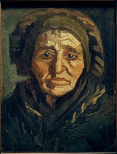Boerin: Oude vrouw met donkere kap door Vincent van Gogh