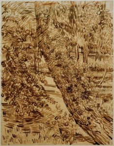 Boom met Klimop in de Tuin van de Kliniek door Vincent van Gogh