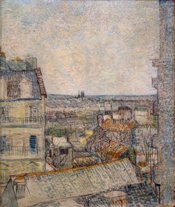 Uitzicht vanuit het raam van het appartement in de Rue Lepic door Vincent van Gogh