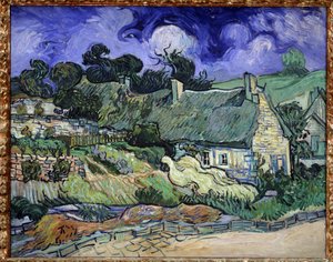 Chaumes de Cordeville à Auvers-sur-Oise (Auvers sur Oise) - Schilderij door Vincent Van Gogh (1853-1890)