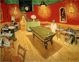 Het nachtelijk café op de Place Lamartine in Arles door Vincent van Gogh