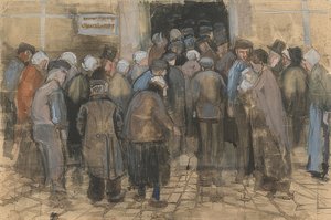 De armen en het geld (drukte voor het staatsloterijkantoor). 1882 door Vincent van Gogh