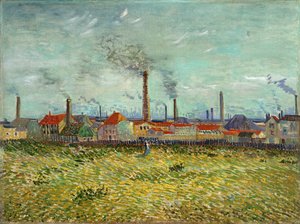 Fabrieken in Clichy door Vincent van Gogh