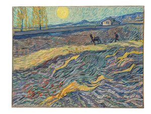 Boer in een veld, 1889 door Vincent van Gogh
