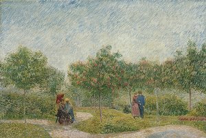 Tuin met paren: Square Saint-Pierre door Vincent van Gogh