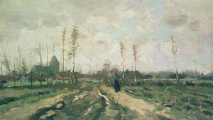 Landschap met een Kerk en Huizen, Nuenen, 1885