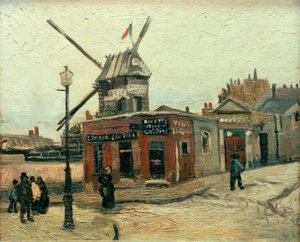 De Moulin de la Galette door Vincent van Gogh