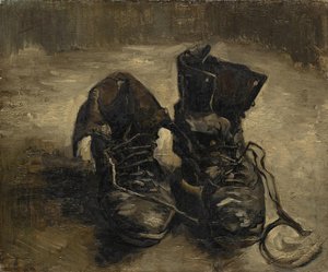 "De zwarte laarzen" of "De oude schoenen" Schilderij van Vincent van Gogh (1853-1890). 1886. Vincent Van Gogh Museum. Amsterdam door Vincent van Gogh
