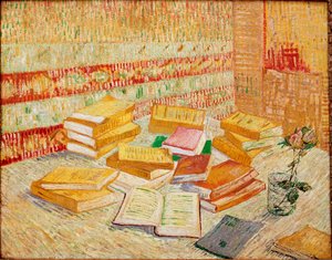 Les livres jaunes ou romances Parisiens. Schilderij door Vincent van Gogh (1853-1890) 1887. Baden-Baden, privécollectie