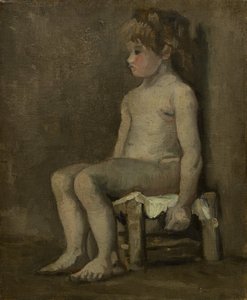 Naakt meisje, zittend door Vincent van Gogh