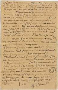 Pagina van een brief van Vincent aan zijn broer Theo, geschreven in Arles, 1888 door Vincent van Gogh