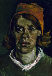 Portret van boerin met rode kap door Vincent van Gogh