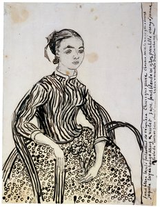 Portret van een jonge dame La Mousmé door Vincent van Gogh