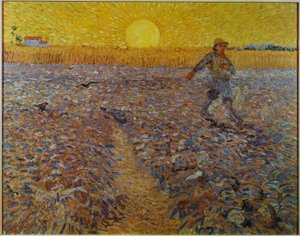 Zaaier bij ondergaande zon door Vincent van Gogh