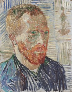Zelfportret met Japanse print door Vincent van Gogh