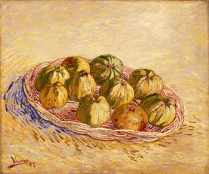 Stilleven, mand met appels