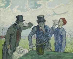 De drinkers, 1890 door Vincent van Gogh