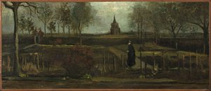 De pastorie tuin in Nuenen in de lente door Vincent van Gogh