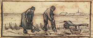 De Aardappeloogst, uit een serie van vier tekeningen die de vier seizoenen voorstellen