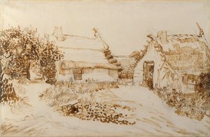 Twee huisjes in Saintes-Maries-de-la-Mer door Vincent van Gogh