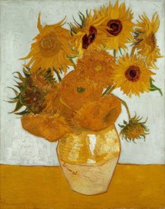 Vaas met zonnebloemen