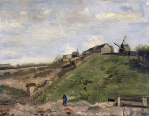 Uitzicht op de heuvel Montmartre met de steengroeve