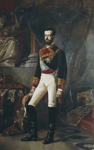 Portret van Amedeo I Koning van Spanje door Vincente Gonzalez Palmaroli
