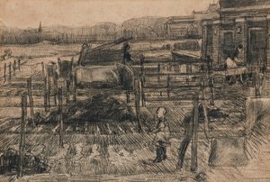 Achtertuinen met twee figuren (1882)