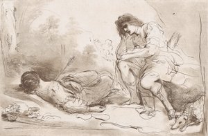 Cephalus en Procris, 1764-98 door Vincenzio Vangelisti