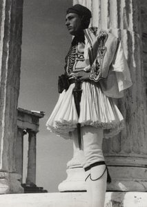Griekse soldaat op de Akropolis, Athene, van de 