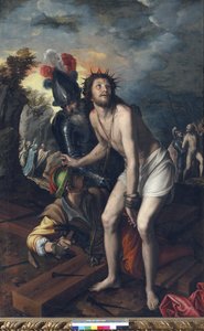 Jezus aan het kruis genageld