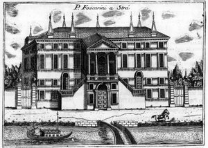 Het paleis (Palazzo) Foscarini een Stra nabij Venetië in 