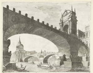 Twee bruggen over een rivier (serie titel) door Vincenzo Mazzi