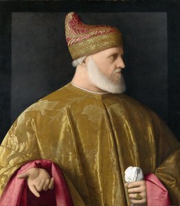 Portret van de Doge, Andrea Gritti (1455-1538), olieverf op doek, circa 1530 door Vincenzo di Biagio Catena