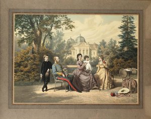 De keizerlijke familie in Gödöllő, 1871 door Vinzenz Katzler