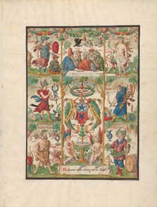 Klassieke allegorie met de wapens van de Ochsenfelder, midden 16e eeuw door Virgil Solis
