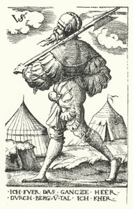 Landsknecht door Virgilius the elder Solis