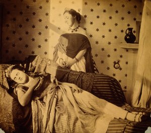 Fotografische Studie van Isabella Grace en Clementina Maude door Viscountess Hawarden