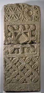 Visigotische grafsteen, 5e-6e eeuw door Visigothic