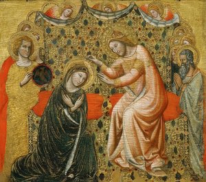 De kroning van Maria door Vitale da Bologna