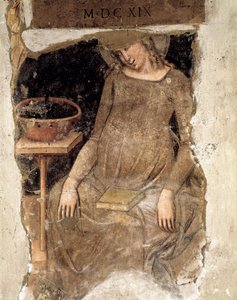 Zwangere Maagd, fragment (fresco)