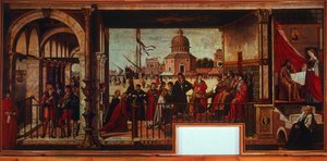 Aankomst van Engelse ambassadeurs aan het hof van Bretagne door Vittore Carpaccio
