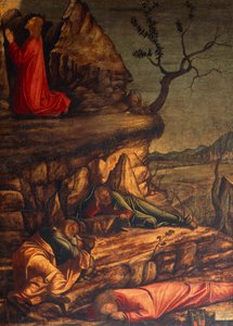 Jezus in de Tuin van Getsemane of Gebed in de Tuin door Vittore Carpaccio