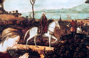 Heilige Familie (detail) door Vittore Carpaccio