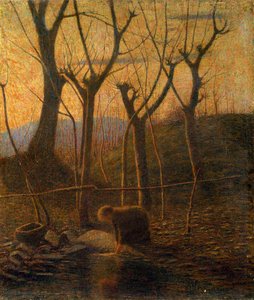 De warme stroom of De wasvrouw door Vittore Grubicy de Dragon