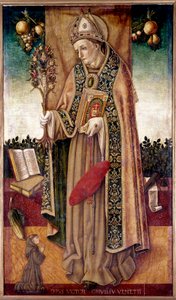 Voorstelling van Sint Bonaventura met de boom van verlossing door Vittorio Crivelli