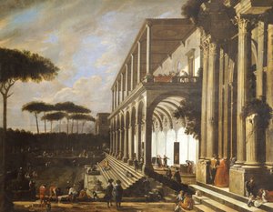 Feest in Villa van Poggioreale door Viviano Codazzi