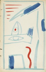 Illustratie voor De Merriemelk door David Burlyuk en anderen, 1914 door Vladimir Davidovich Burliuk