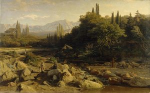 De Krim. Berglandschap met rivier, 1868